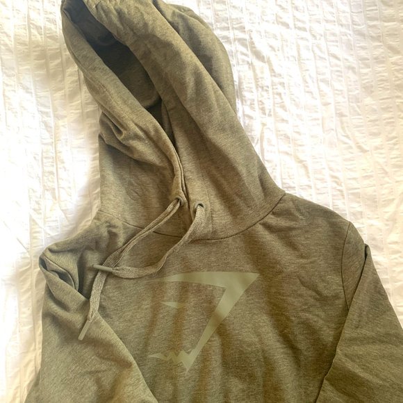 Gymshark Cropped Hoodie - Olive green - Picture 6 of 6